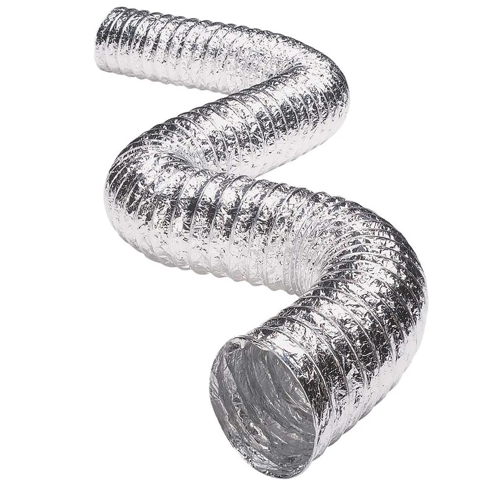 Deflecto Supurr-Flex, Flexible Dryer Vent Transition Duct, 4in. x 5ft., Material Aluminum, Model# F0405B/4